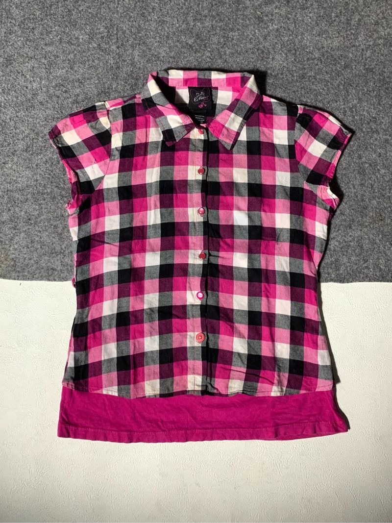 Self esteem skull graphic plaid shirt set, foto 4