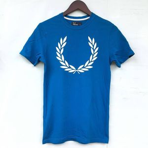 Fred Perry Streetwear Casual T-shirt Pria blue