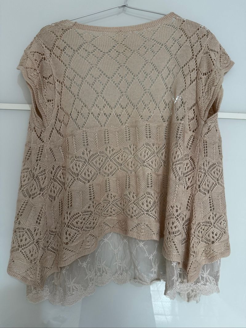 Ladies vest with lace, foto 2