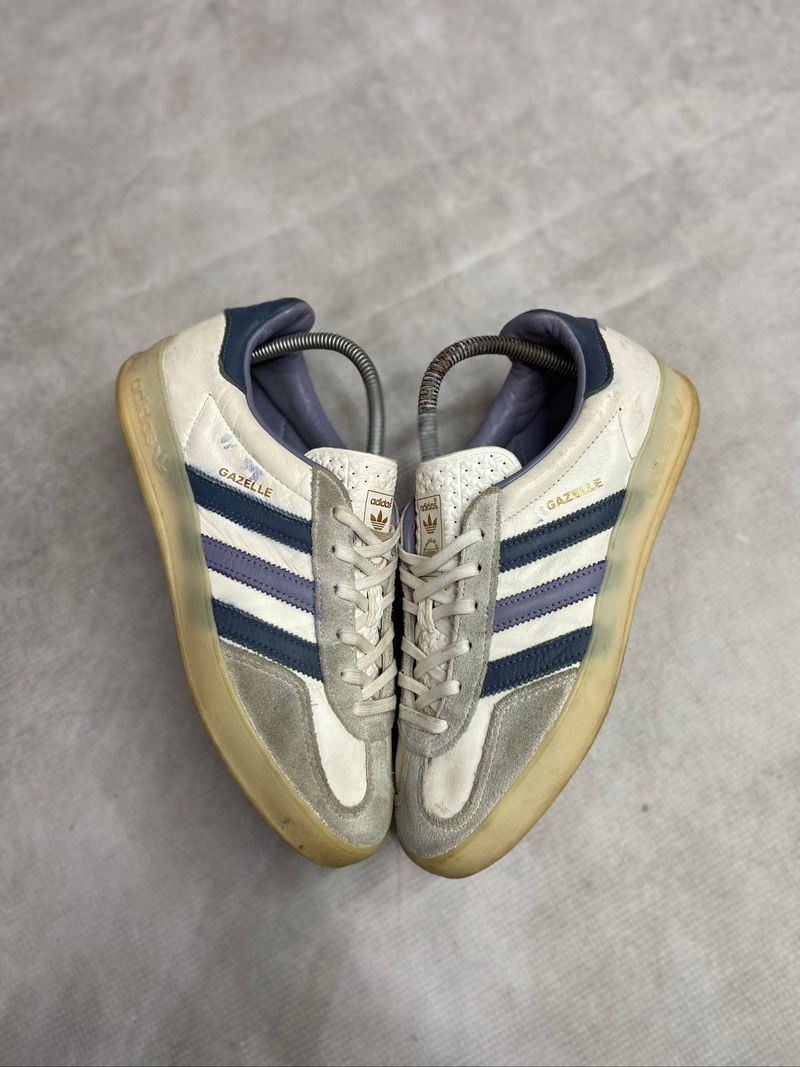 Adidas gazelle indoor core white blue, foto 2