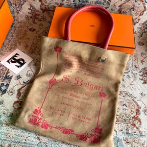 BVLgari suede logo tote bag vintage