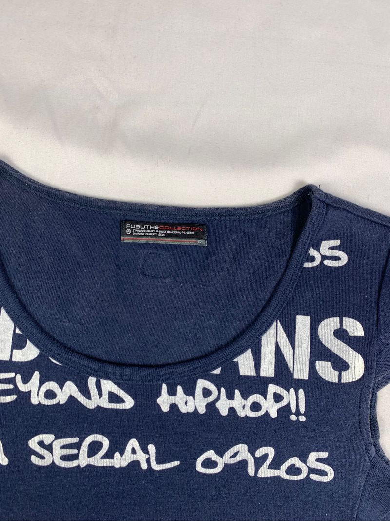 FUBU Navy Spell Out Print Font Tee (S), foto 5