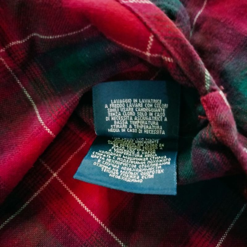 Flannel shirt Polo Ralph Lauren red snap button, foto 7