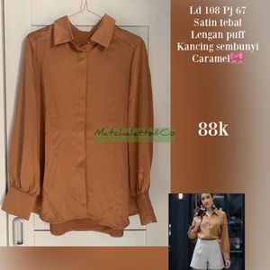 Casual Blouse Wanita brown