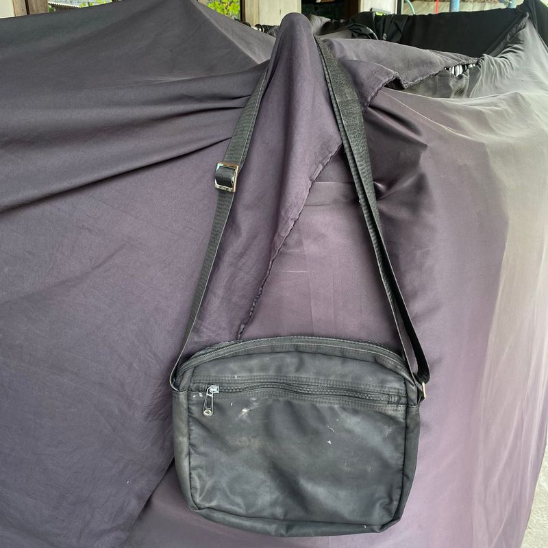 Kappa nylon black shoulder bag, foto 2