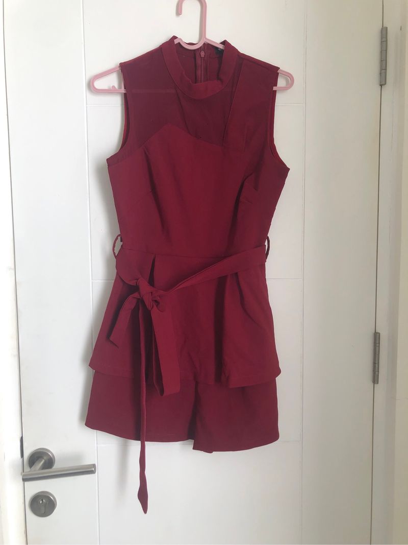 Jumpsuit dress maroon, foto 2