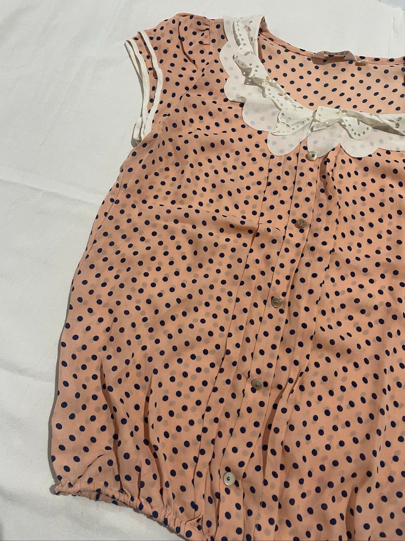 peach polkadot cutie top, foto 2