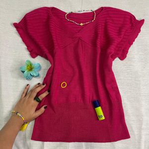 ribbon fuschia top