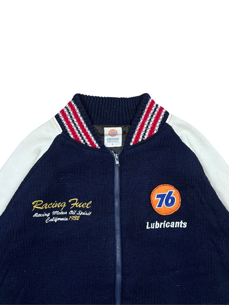 Vtg Union 76 Lubricant Bomber Jacket Knit, foto 2