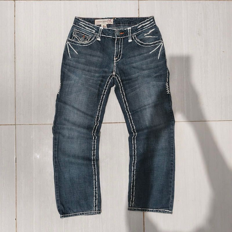 Laguna Beach Jeans Blue Low Rise Thick Stitching, foto 3