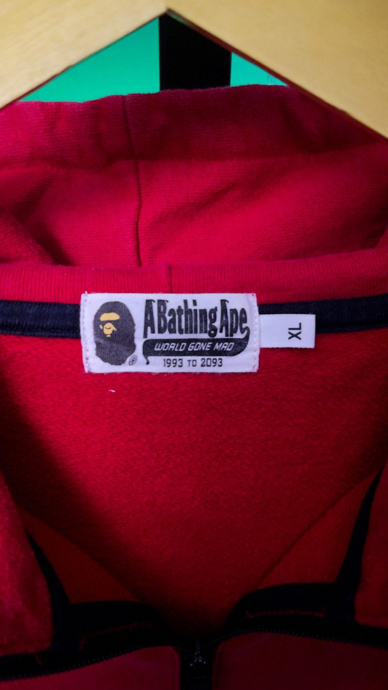 Hoodie Bape Half Zipper 100% Original, foto 5